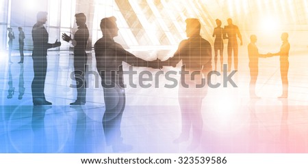 Business People Meeting in a Corporate Environment