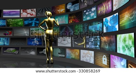 Video Technology Reaching Images and Content Streaming Digital