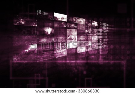 Digital Entertainment and Streaming Broadcast Technology Art