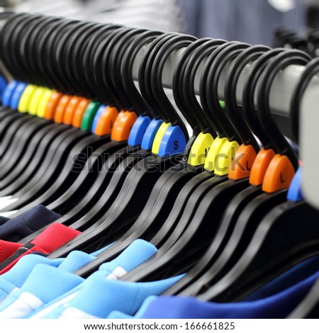 colorful shirt hangers