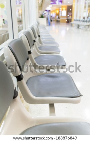 Public Seat on White Floor