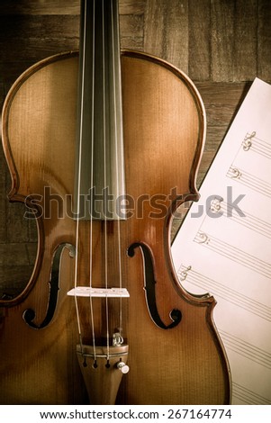 classical Violin on blank Music sheet for music composer concept background