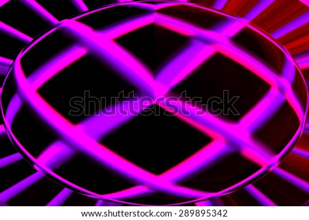abstract black oval with purple lines