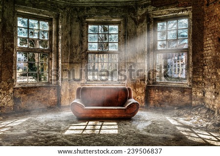 Old room with a couch