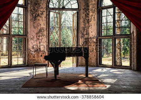 An old piano in a beautiful lost place
