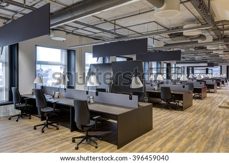 Large modern office with open space to work