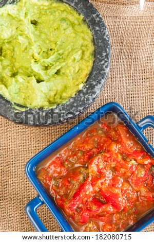 Avocado and Mexican Salsa