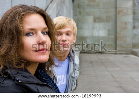 Fashion Shot of a young man hanging out with his girlfriend