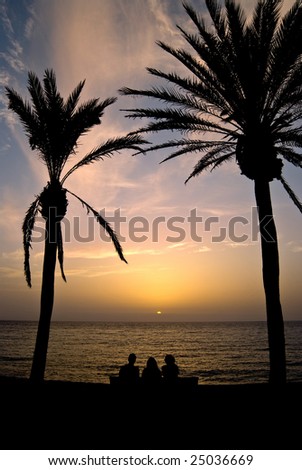 Watching the sun set on the island of Tenerife