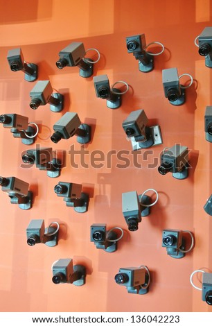 Many surveillance cameras