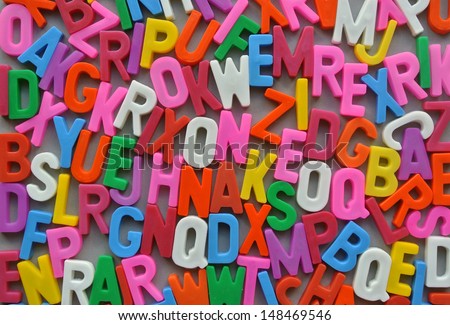 Colorful letter texture wallpaper background
