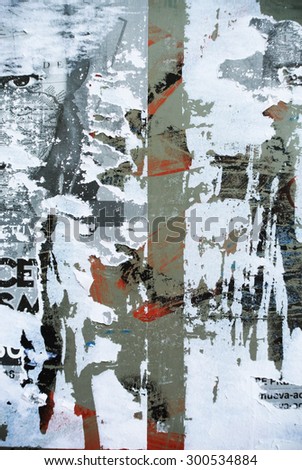 Photograph of urban random collage background or paint texture