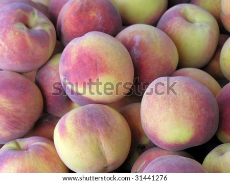 red and yellow peaches