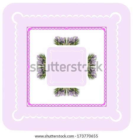 multicolor composition of geometrical figure and flower as pattern for tablecloth