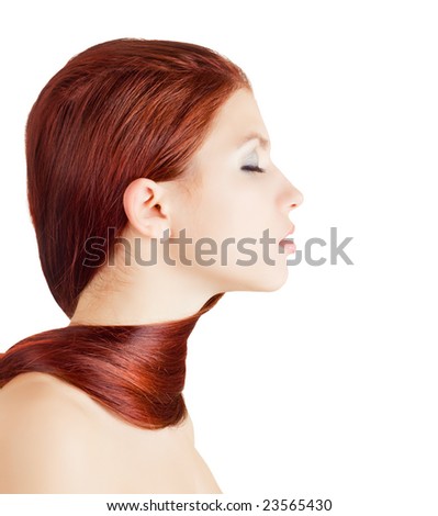 Lifestyle - Pagina 6 Stock-photo-young-girl-wrapped-with-her-hair-on-white-background-23565430