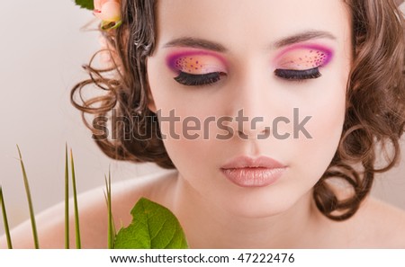 Thin Lizzy Mineral Makeup. girl with makeup portrait
