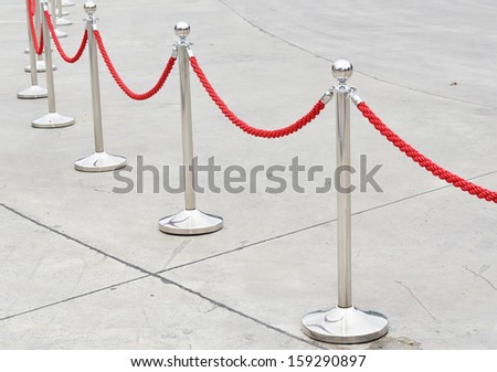 pole with red rope