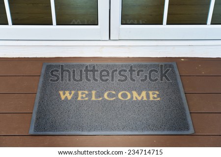 welcome door mat