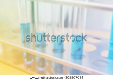 science test tube blur background