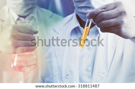 chemical research at science lab background