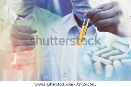 science  chemistry medical research soft blur background
