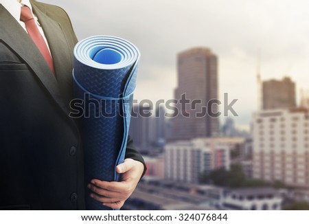 business man exercise for good health life