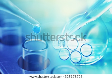 chemistry research at science lab background