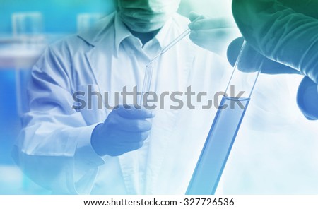 chemistry test at science lab background