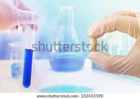 drug product research background , pharmaceutical concept