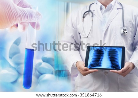 medical research at lab , pharmaceutical background