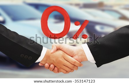 business man shake hand for buy car