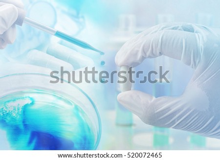 chemical drug research at science lab , pharmaceutical