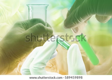 research herb medicine at science lab ,herbal pharmaceutical
