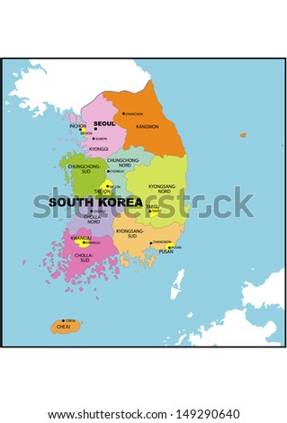 Administrative map of South Korea