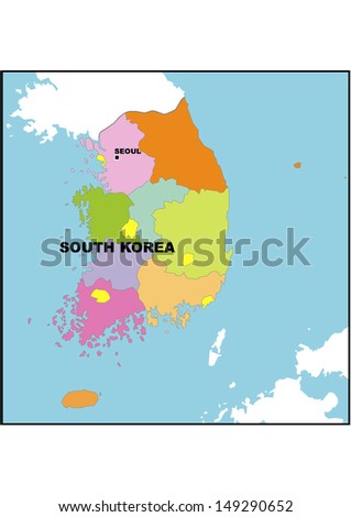Administrative map of South Korea