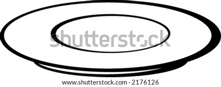Empty Plate Stock Vector Illustration 2176126 : Shutterstock