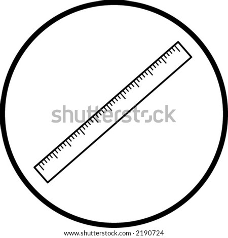 centimeters on ruler. stock vector : ruler symbol