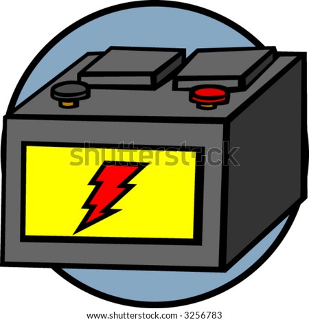  Batterie on Car Battery Stock Vector 3256783   Shutterstock