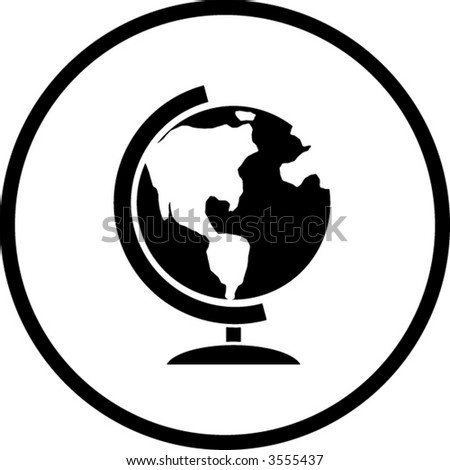 globe icon vector