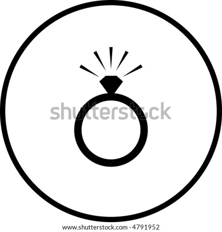 stock vector wedding or engagement ring symbol