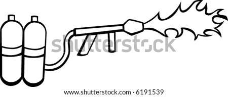 Flame Thrower Stock Vector Illustration 6191539 : Shutterstock