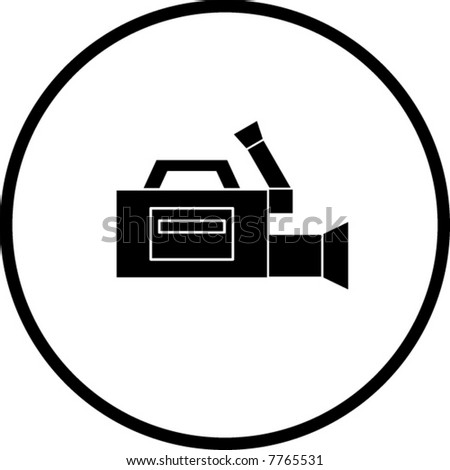 stock vector video camera symbol