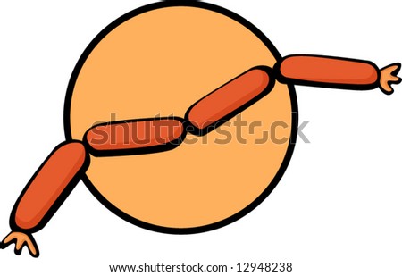 Sausages Stock Vector Illustration 12948238 : Shutterstock