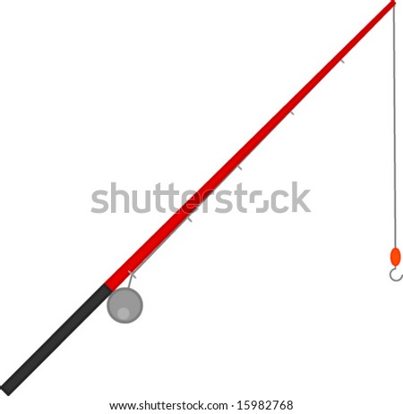 fishing rod clipart. stock vector : fishing rod