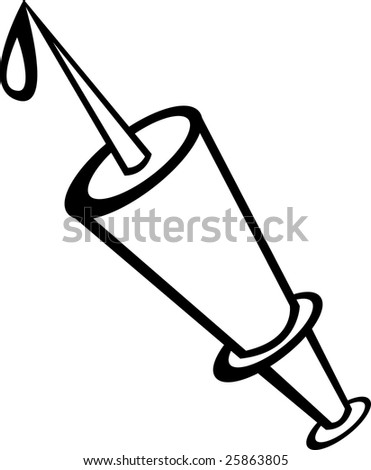 syringe clip art. stock photo : syringe