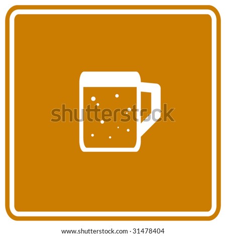 stock vector : beer mug sign