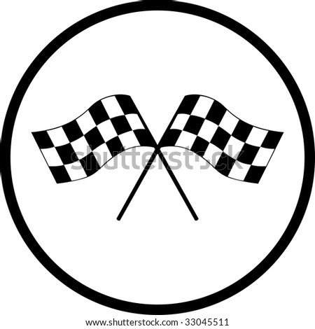 Auto Racing Checkered Flags on Checkered Racing Flags Symbol Stock Photo 33045511   Shutterstock