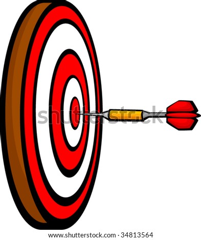 stock vector dartboard and dart Save to a lightbox Please Login
