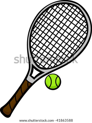 Cartoon Tennis Racquet