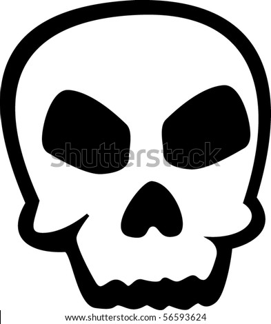 stock vector scary skull